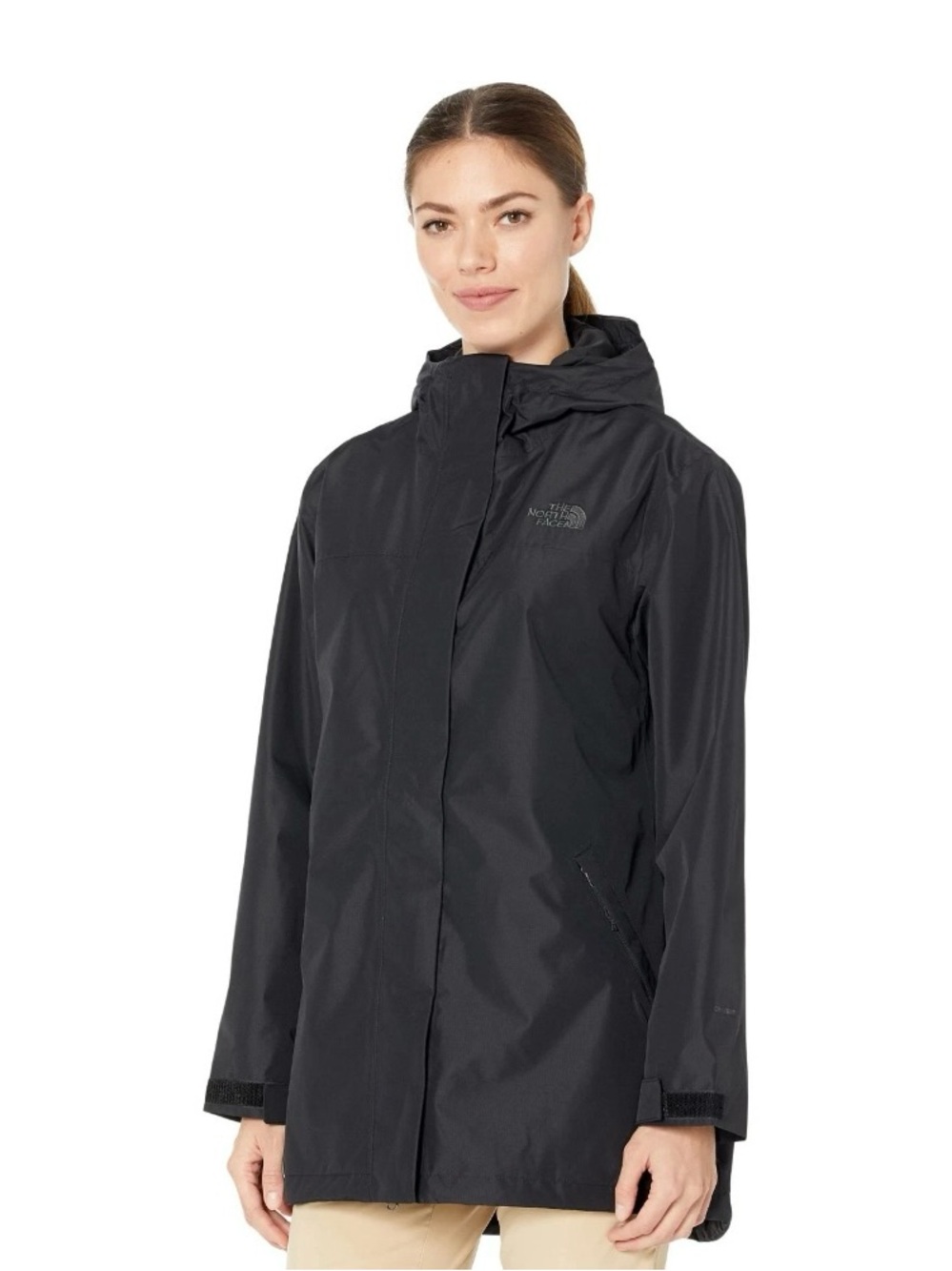 The North Face Voyage Midi Black Dryvent Waterproof Rain Jacket Windproof Size M